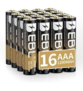 EBL Gold Pro Rechargeable AAA Batteries 1.2V 1100mAh NIMH Battery Upgraded High Performance AAA B...
