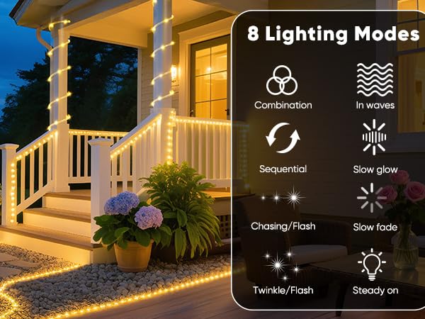 outdoor rope lights waterproof