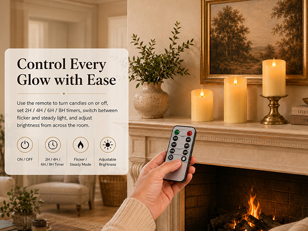 flameless candles with remote