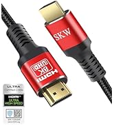 10K 8K Certified HDMI Cable 2.1, 1M/3.3FT Ultra High Speed HDMI Cable Braided Cord, HDMI Cables 4...