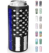 TILUCK Skinny Can Cooler for Slim Beer & Hard Seltzer, Stainless Steel, Doucle-Walled Stainless S...
