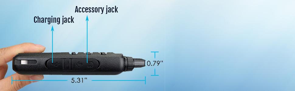 Lightweight and compact walkie talkies