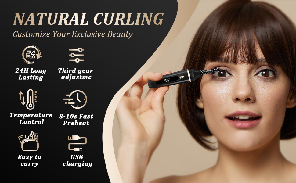 Heated Eyelash Curlers - Eye Lash Curler Heat - Mini Electric Eyelash Curler