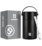 TSAKBAM Thermo for Hot Food, Lunch Soup Thermo, 35 oz Wide Mouth Insulated Food Jar Container wit...