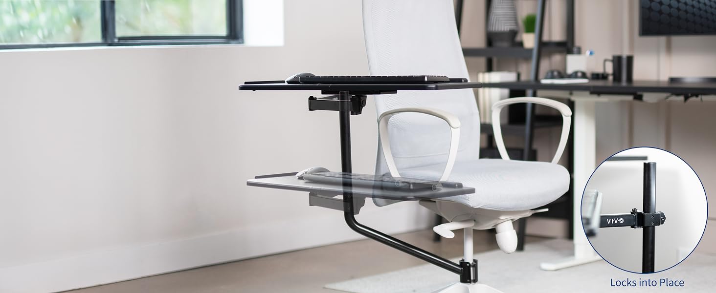chair mount keyboard tray
