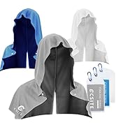 CSITE 3 Pack Cooling Hoodie Towels for Neck and Face, UPF 50 Sun Protection & Instant Cooling, Ic...