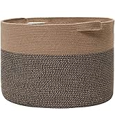 24" x 24" x 17" Max Size Large Cotton Rope Basket, Extra Large Storage Basket, Woven Laundry Hamp...