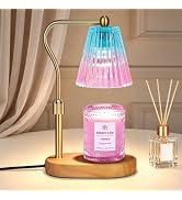 Purple Candle Warmer Lamp with Timer Dimmer Adjustable Height, Electric Wax Warmer Vintage Home D...