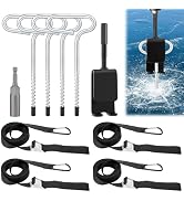 Universal Ice Anchor Tool- Ice Anchor Drill Adapter Kit, 4 Ice Fishing Shelter Stake Nail 1/4" Ad...