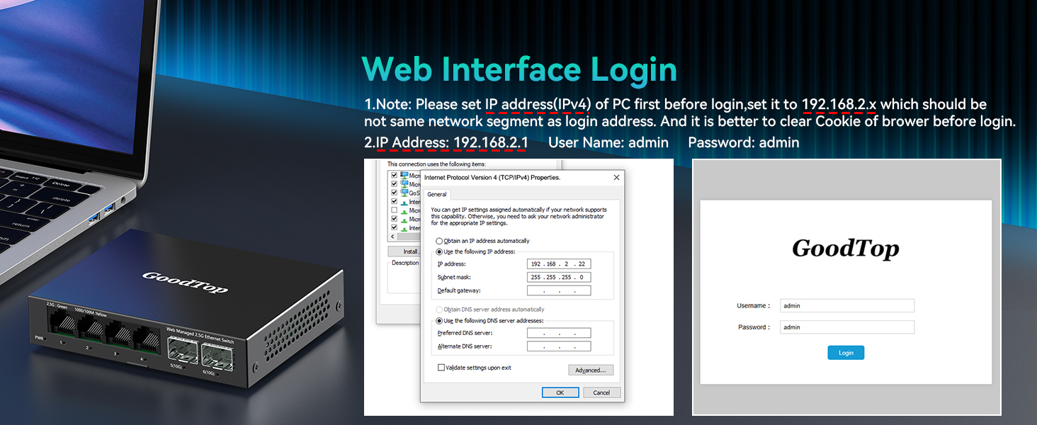 web interface login