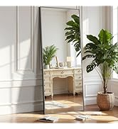 DUMOS Full Length Mirror for Bedroom, 56"x15" Full Body Mirror with Stand, Hanging or Leaning for...