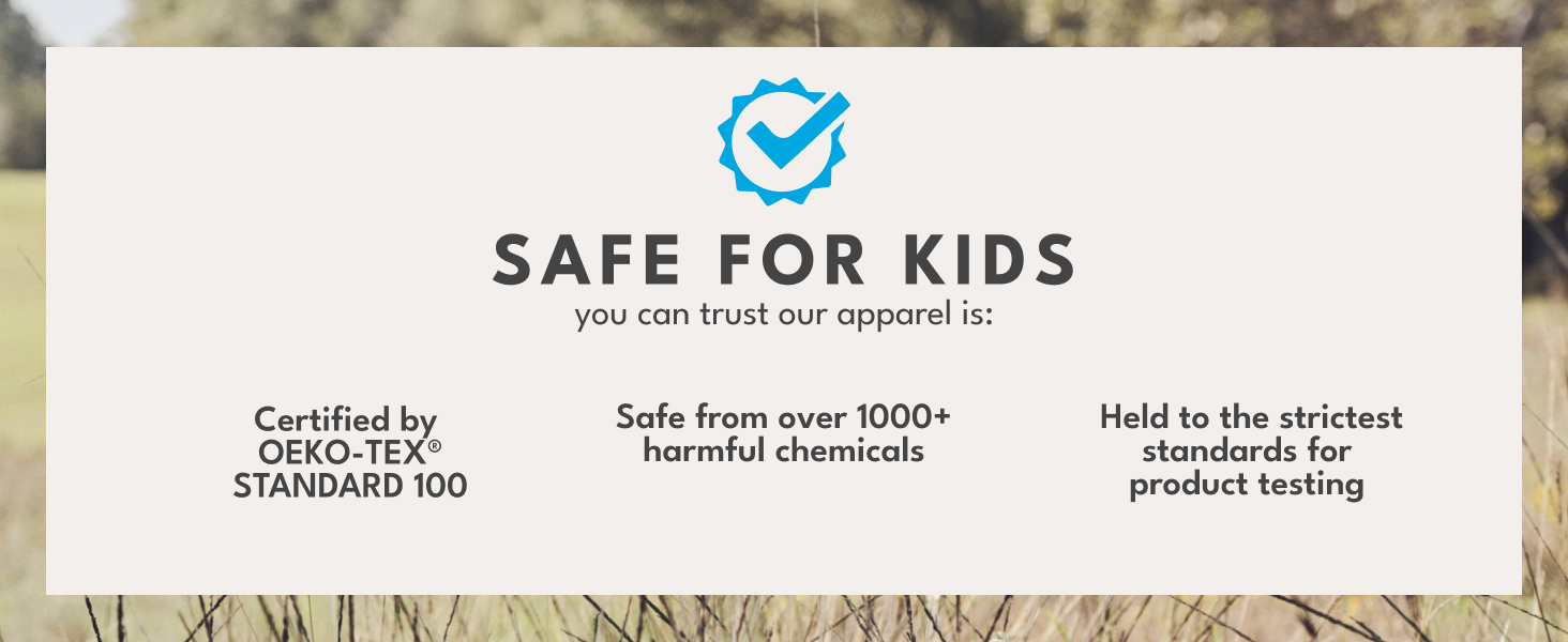 simple joys safe for kids and oeko tex message for apparel