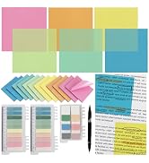 Vuzvuv 1120 Sheets Transparent Sticky Notes with Pen,3x3 Inch Bulk Translucent Sticky Notes Set f...