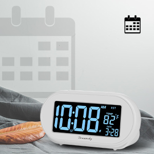 desk alarm clock with date