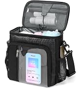 F-color Shower Caddy Portable - College Dorm Essentials for Guys with Hooks, Soft Crossbody Shoul...