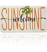 Hello Sunshine Door Mat Indoor Outdoor 30"X17" Non Slip Spring Summer Welcome Mat Sunny Floral En...
