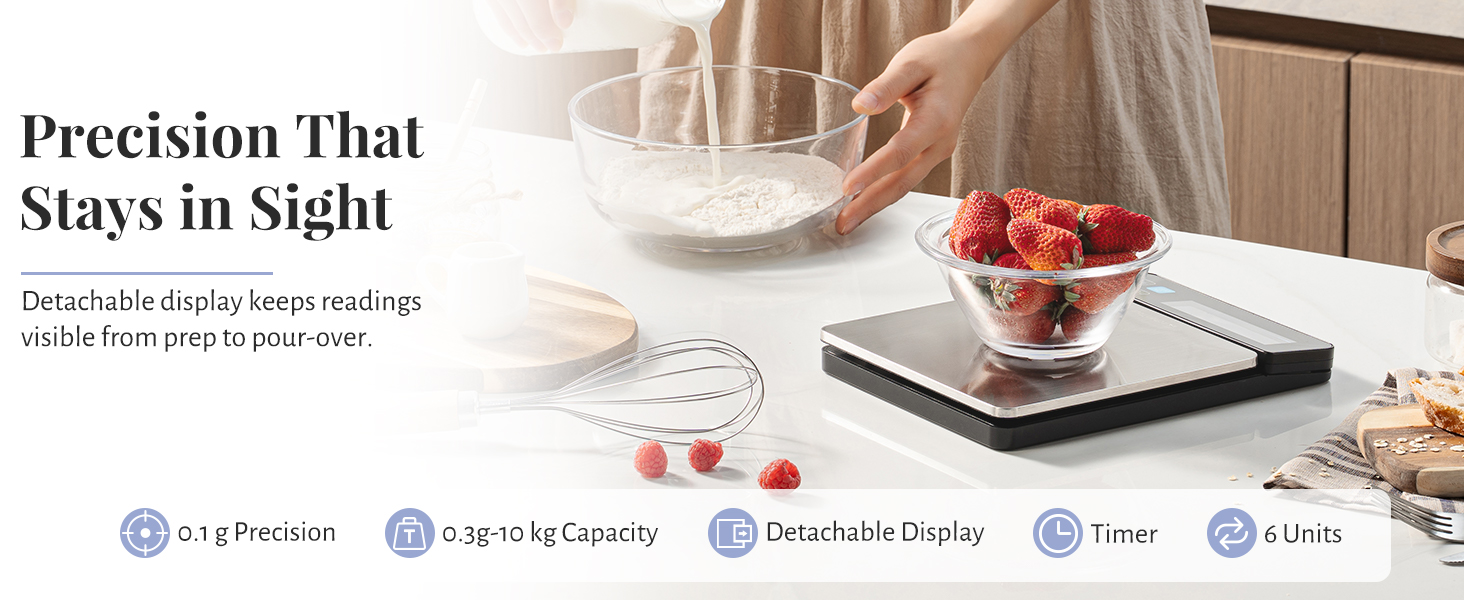 precision scale with detachable display