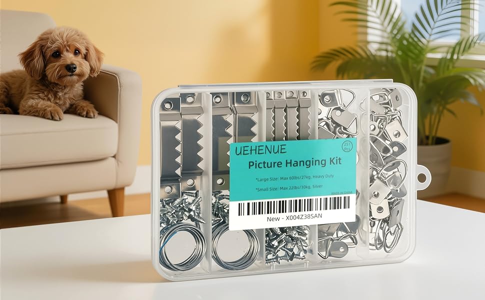 Picture Hanging Hardware with Paired Quantity Picture Frame Hanging