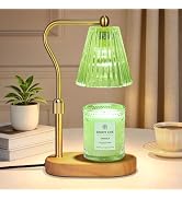 Green Candle Warmer Lamp with Timer Dimmer Adjustable Height,Birthday Gifts for WomenElectric Wax...