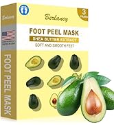 Berlaney Foot Peeling Mask for Dry Cracked Feet(3 Pairs) - Exfoliating Feet Mask Peel with Natura...