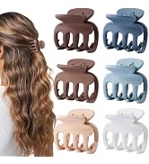 USDNICE 6 Pcs Hair Clips Small Claw Clips for Thin Hair Medium Matte Non-slip Hair Accessories fo...