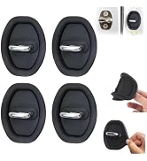 4 Pcs Black Car Silicone Door Latch Protective Covers, Universal Fit, Door, Silicone Exterior Fin...