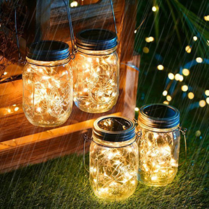 solar mason jar lights outdoor waterproof