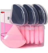 Ocim 10Pcs Triangle Powder Puffs for Face Powder,Soft Velour Makeup Setting Powder Puff with Case...