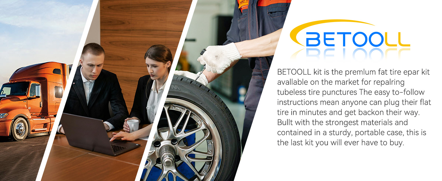 BETOOLL 35pcs Tire Repair Kits