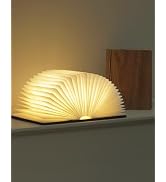 ZBOLE 5.7 Inch Wooden Book Lamp - Portable Folding LED Book Light for Reading, Home & Library Dec...