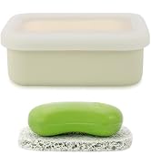 Travel Soap Case, Leak Proof Travel Soap Container, Silicone Soap Box with Drainage Layer, Shatte...