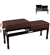 5 CORE Duet Piano Bench with Storage Wooden Height Adjustable Keyboard Stool For Two Heavy Duty P...