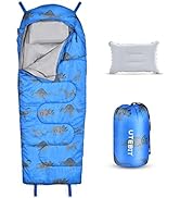UTEBIT Camping Sleeping Bags for Teenager Kids, Compact Sleeping Bag for Hiking, Backpacking 3 Se...