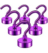 FINDMAG Magnetic Hooks, 22lbs Heavy Duty Rare Earth Magnetic Hooks for Hanging, Neodymium Magnet ...