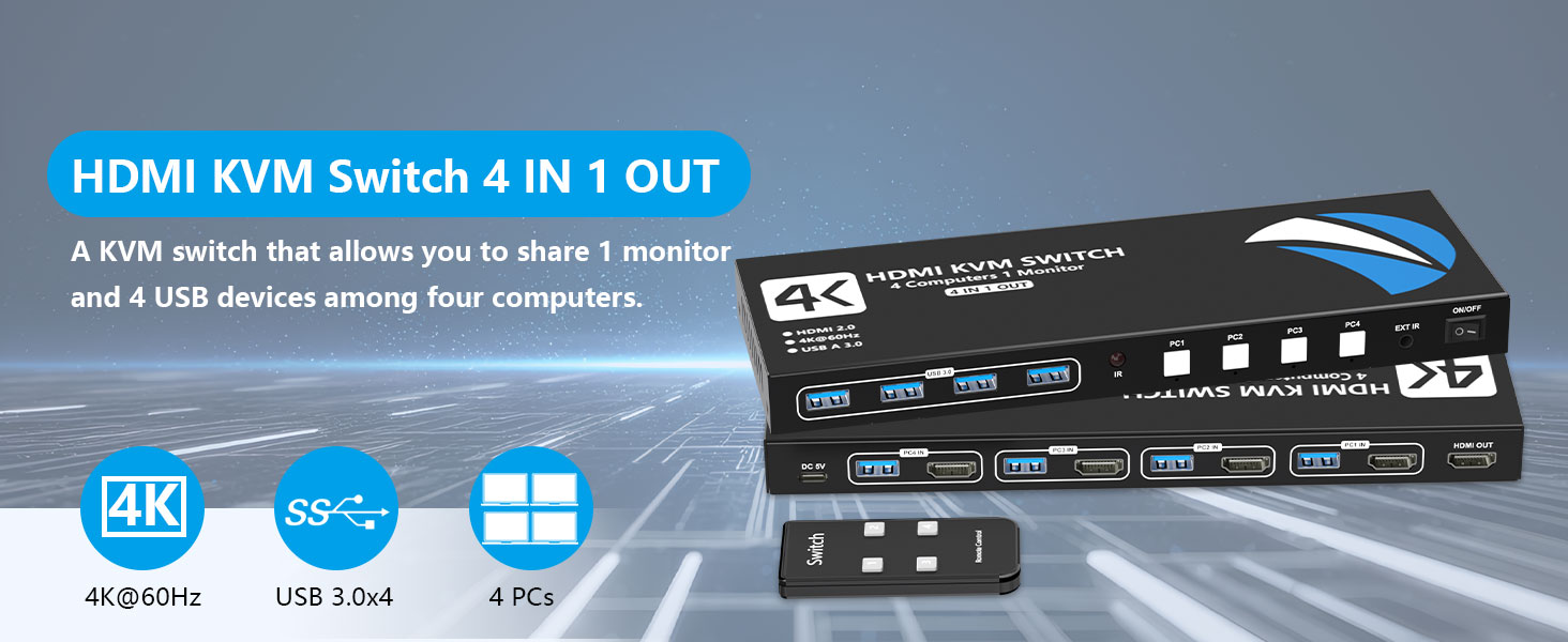 kvm switch 4 computers