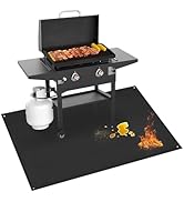 70 x 48 in Under Grill Mat Compatible with Blackstone 28in & 36in Griddle - Fireproof BBQ Mats fo...