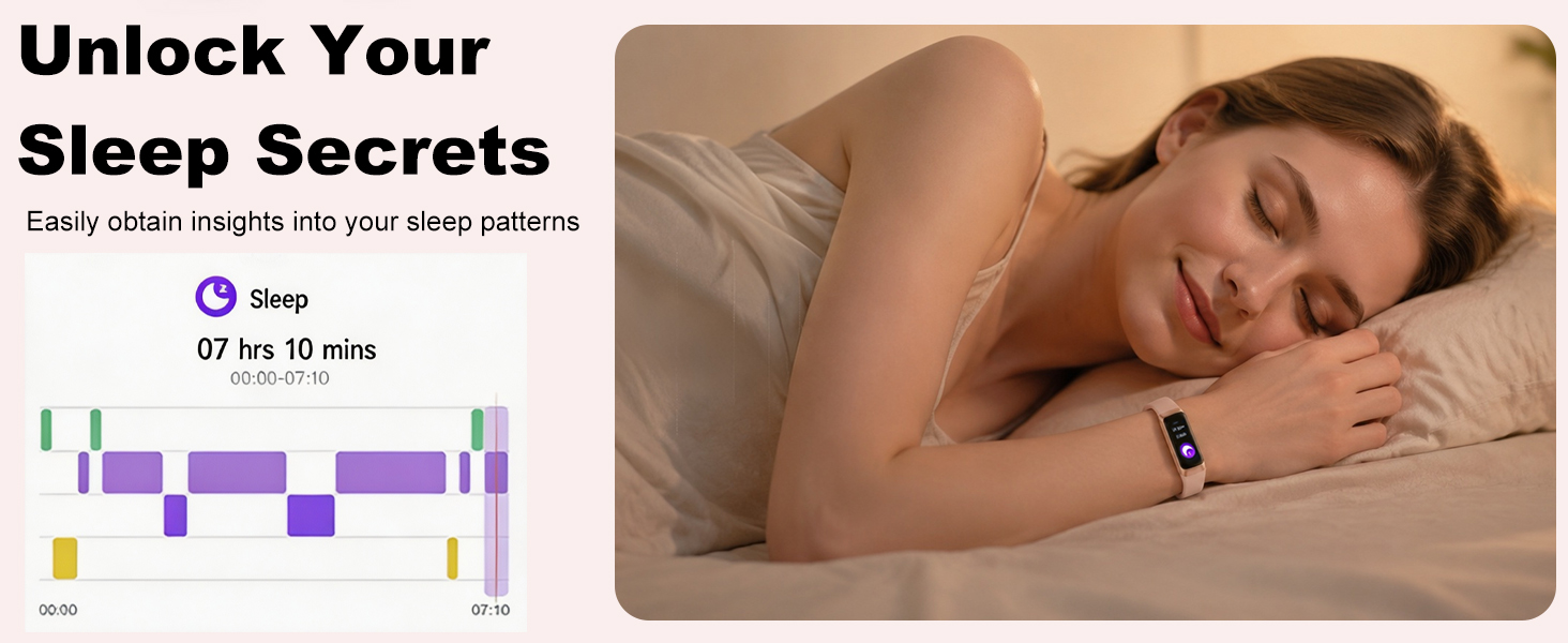 Fitness tracker with sleep tracking and sleep insights