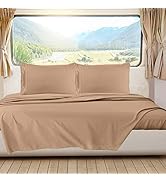 Nestl Short Queen Sheets, RV Sheets Set for Campers, Deep Pockets Fitted RV Bunk Sheets, 4-Piece ...