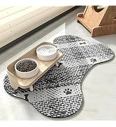 PADOOR- Dog Food Mat- Absorbent Pet Food Mat- Dog Bowl Mat Bone Shaped- Quick Dry Dog Feeding Mat...