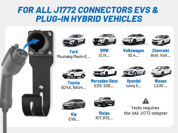 j1772 ev charger holder