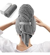 YFONG Large Hair Towel Wrap for Women, Super Absorbent Microfiber Hair Towel for Curly Hair, Fast...