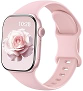 Silicone Sport Band Compatible with Apple Watch Bands for Women Men | Soft Wristband 40mm 38mm 41...