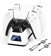 Controller Charger Station,PS5 Charging Station,Controllers Dock with LED Light,PS5 Controller Ch...