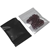 PABCK 200 Pack Resealable Zipper Lock Food Storage Bags for Zip Heat Seal Lock Coffee Foil Pouch ...