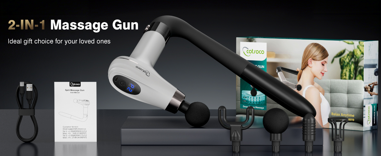 cotsoco Massage Gun with Upgraded Extension Handle
