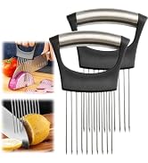 Stainless Steel Onion Slice Holder, Lemon Slicer Vegetable Cutter, Chopper Slicing Assistant Tool...