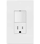 LIDER Matte Finish Lighted Combination Decorator Switch and Tamper-Resistant Receptacle with Scre...