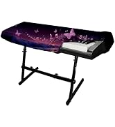 88 Keys Piano Keyboard Cover-Digital Key Board Stand Dust Covers with Durable Elastic Cord (Purple)
