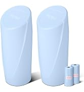 Car Trash Can Bin with Lid-2 Packs Car Garbage Can Cup Holder-Light Blue Mini Leakproof Vehicle T...