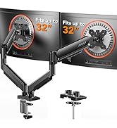 ErGear Dual Monitor Arm, Full Adjustable Monitor Mount for 13–32? Screens, Fast Install Computer ...